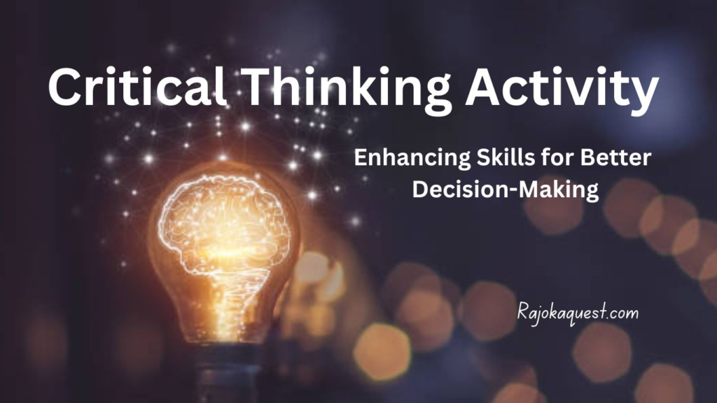 Critical Thinking Activity